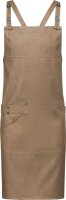 Latzschürze Denim-Optik camel