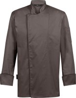 Kochjacke Herren, Armtasche, langarm, taupe