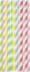 Trinkhalme aus Papier gestreift, 19,7cm ()