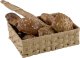 Korb rechteckig, beige, Polyrattan 27x21cm H: 8cm (2)