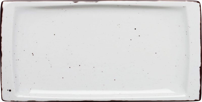 Porzellanserie "Granja" weiß Platte flach eckig, 18x36 cm (1)