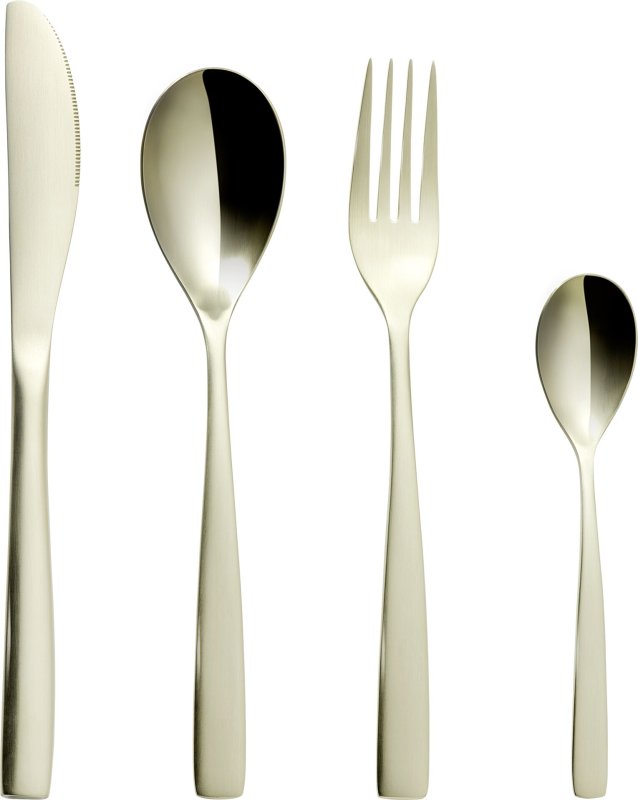 Besteckserie "MiCo Mixed Colors" satin Kuchengabel "Black" (4)