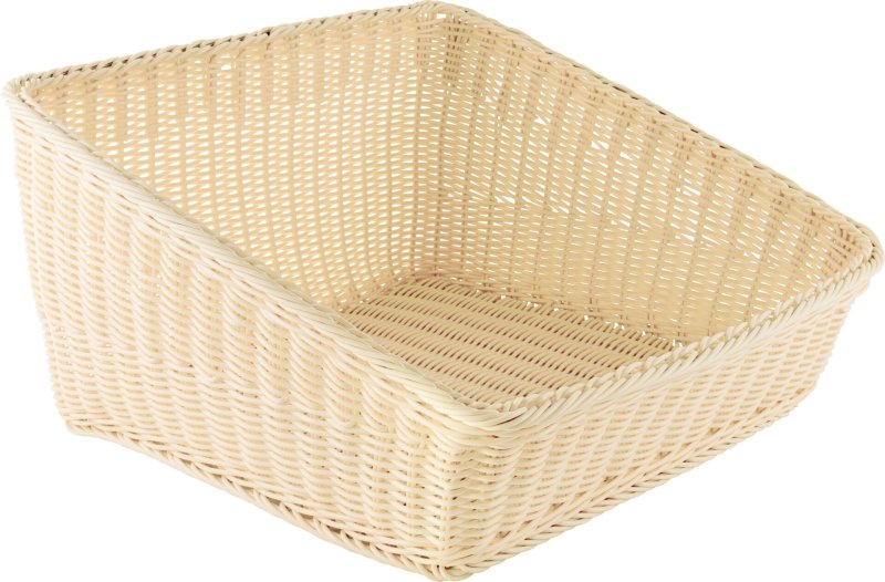 Korb Auslage, beige eckig 50x40 cm (1)