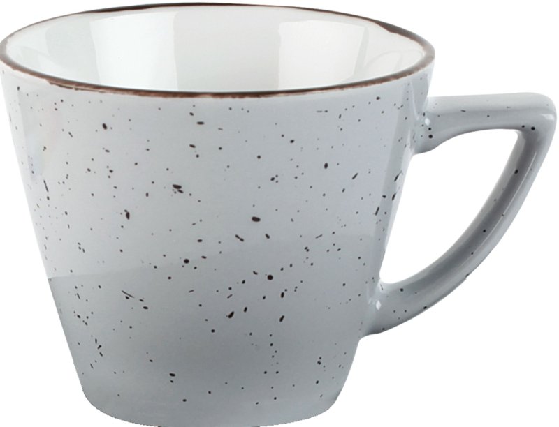 Porzellanserie "Granja" grau Tasse obere Kaffee/Cappuccino (2)