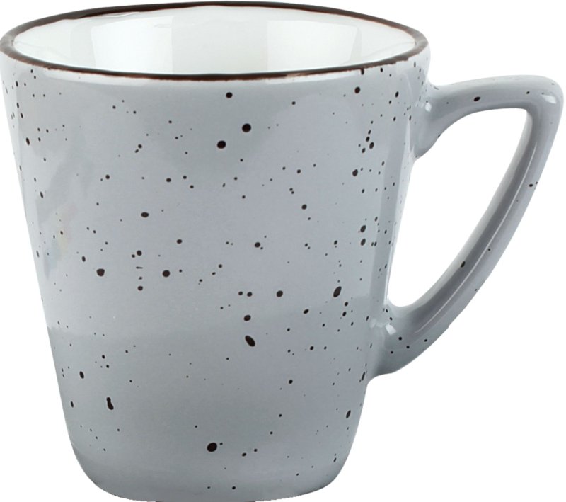 Porzellanserie "Granja" grau Tasse obere Kaffee Grande (2)