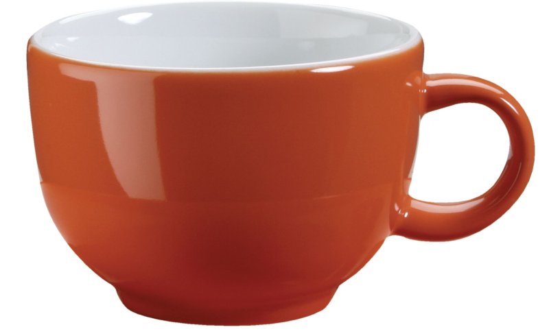 Kaffee-/Cappuccinotasse obere orange (1)