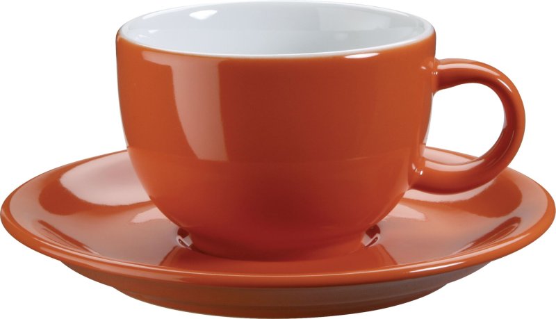 Kaffee-/Cappuccinotasse obere orange (2)