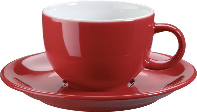 Kaffee-/Cappuccinotasse obere rot (2)