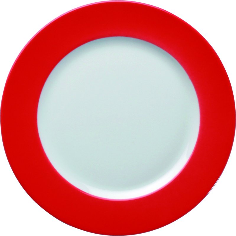 Teller flach 21,5cm rot (1)
