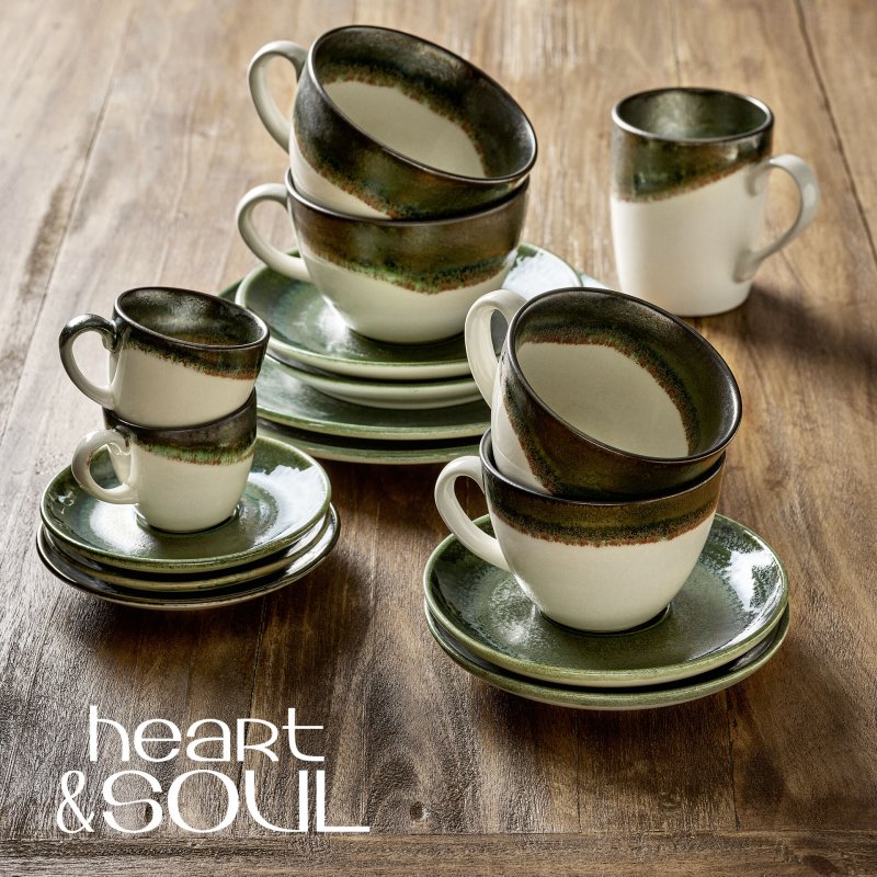 "Heart & Soul" Avocado Teller Coup flach Ø30cm (3)