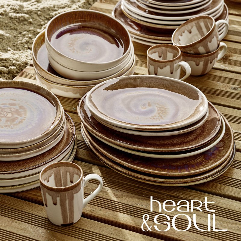"Heart & Soul" Oyster Teller Coup flach Ø30cm (2)