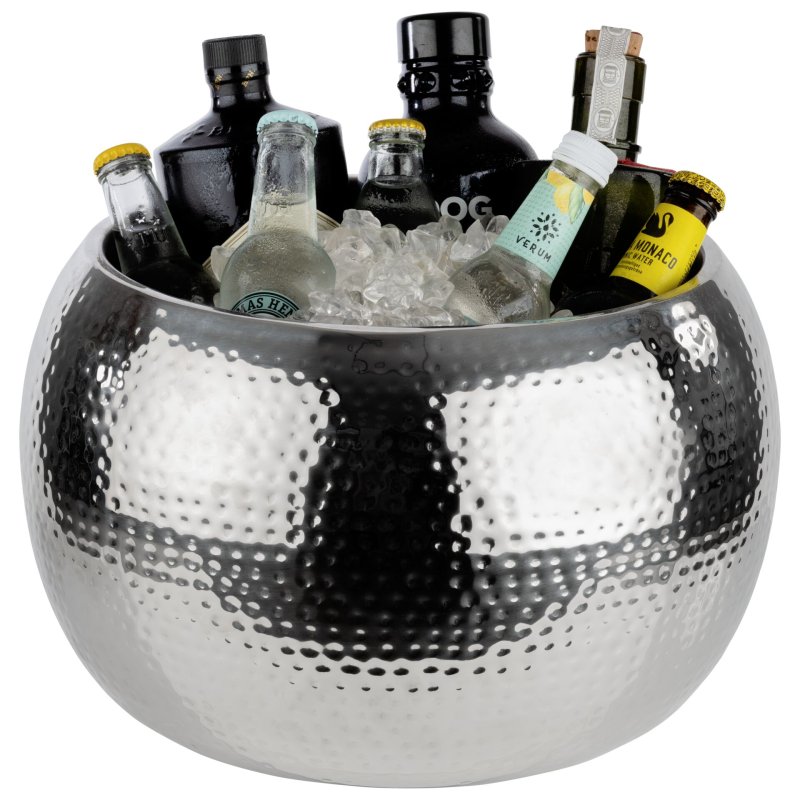 Champagner Bowl, Hammerschlag Ø37cm, Doppelwandig (4)