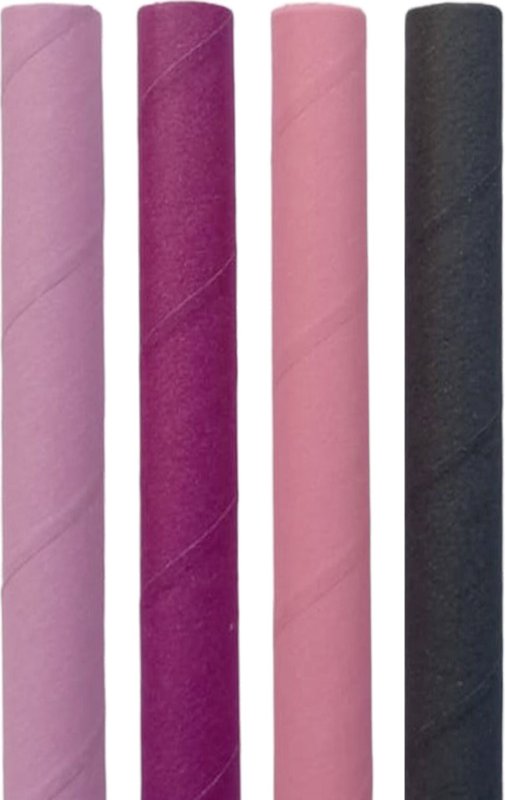 Trinkhalme aus Papier Jumbo farbig gemischt "Wild Berry" 20cm (1)
