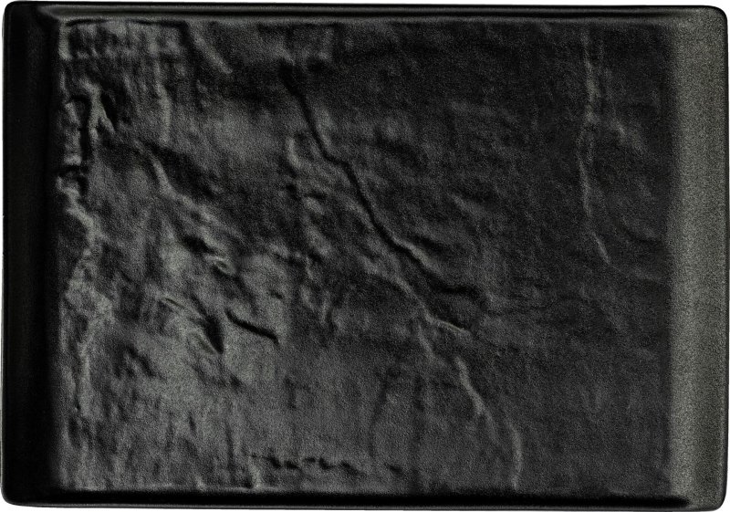Porzellanserie "Schieferlook" Platte 34,3x24cm (1)