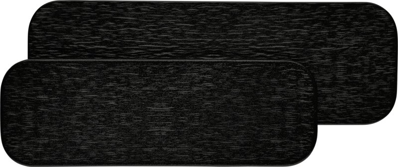 Porzellanserie "Lavanit" schwarz Platte rechteckig 25,1x8,5x1,1cm (2)
