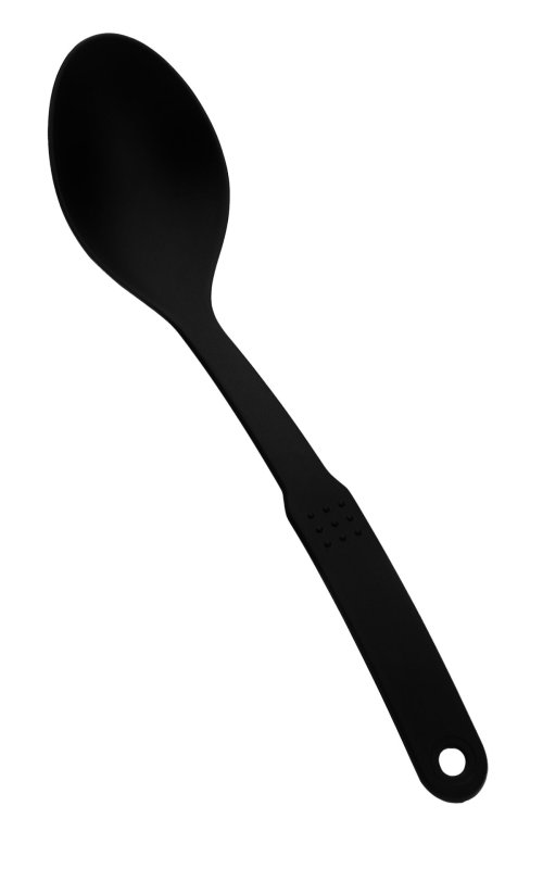 Küchenhelfer schwarz Chafinglöffel, glatt (1)