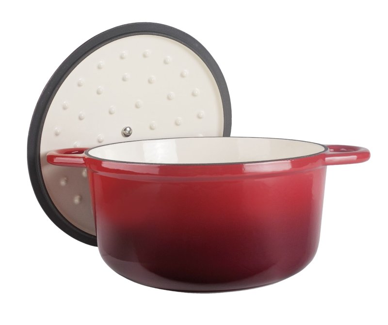 Kasserole mit Deckel rund, 2,5l rot (2)